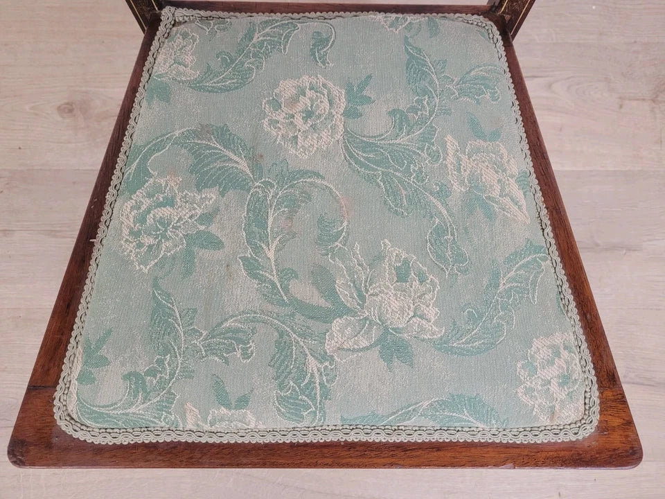 Edwardian Childs Bedroom Chair J.T. Antique Floral Upholstery Postage Available