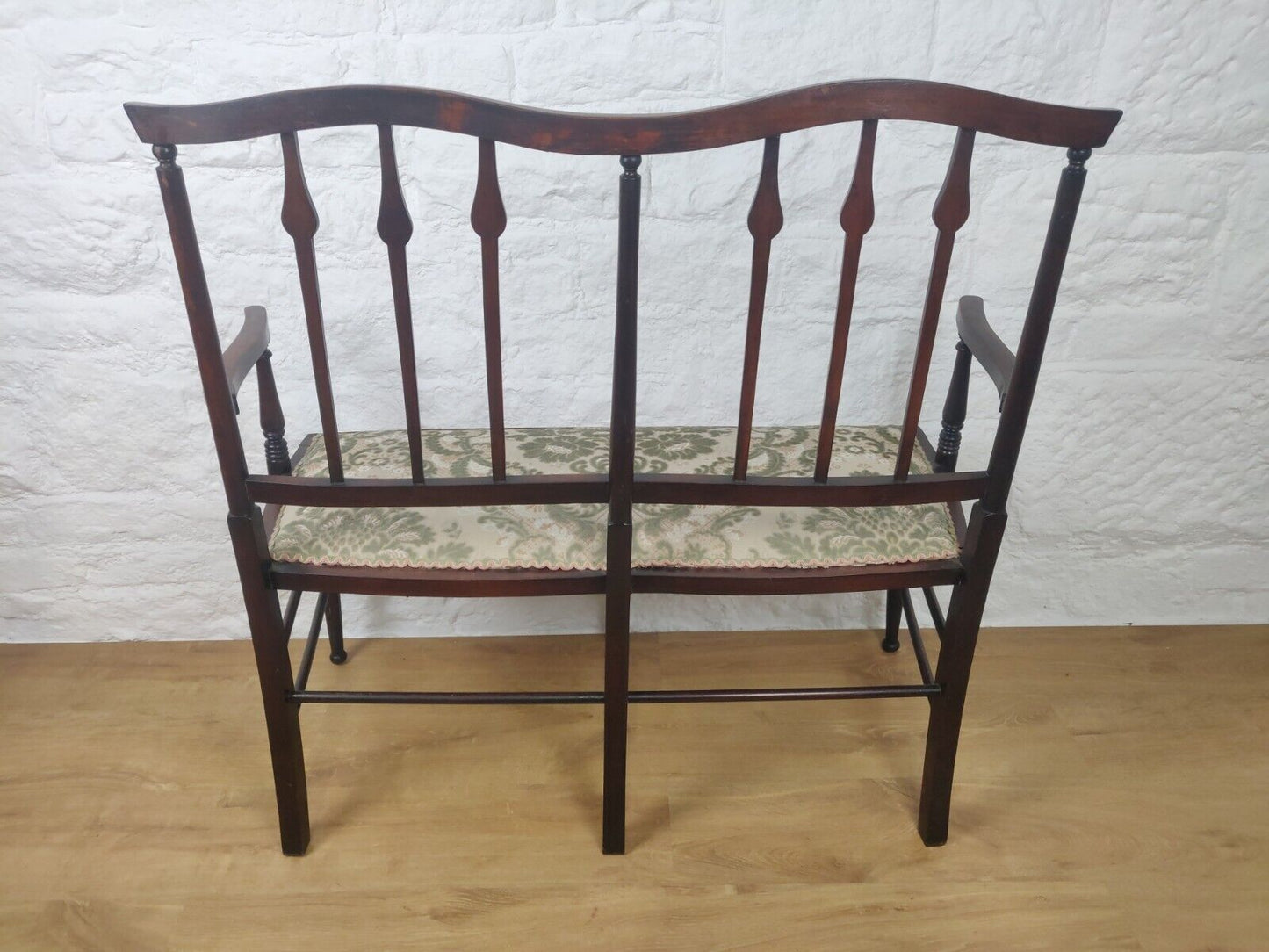 Edwardian Two Seater Settee Sofa Floral Upholstered Antique Delivery Available