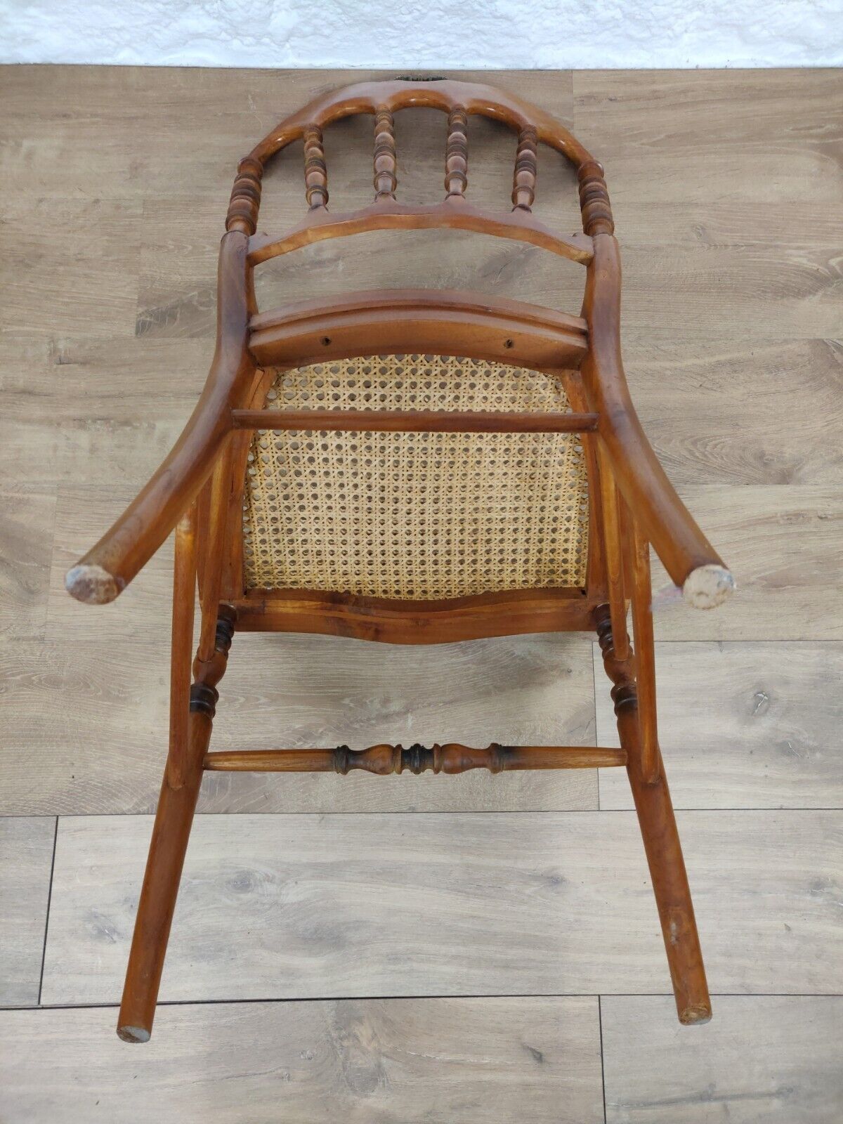 Fruitwood Bobbin Chair Cane Seat Turned Legs Chiavari Style Postage Available