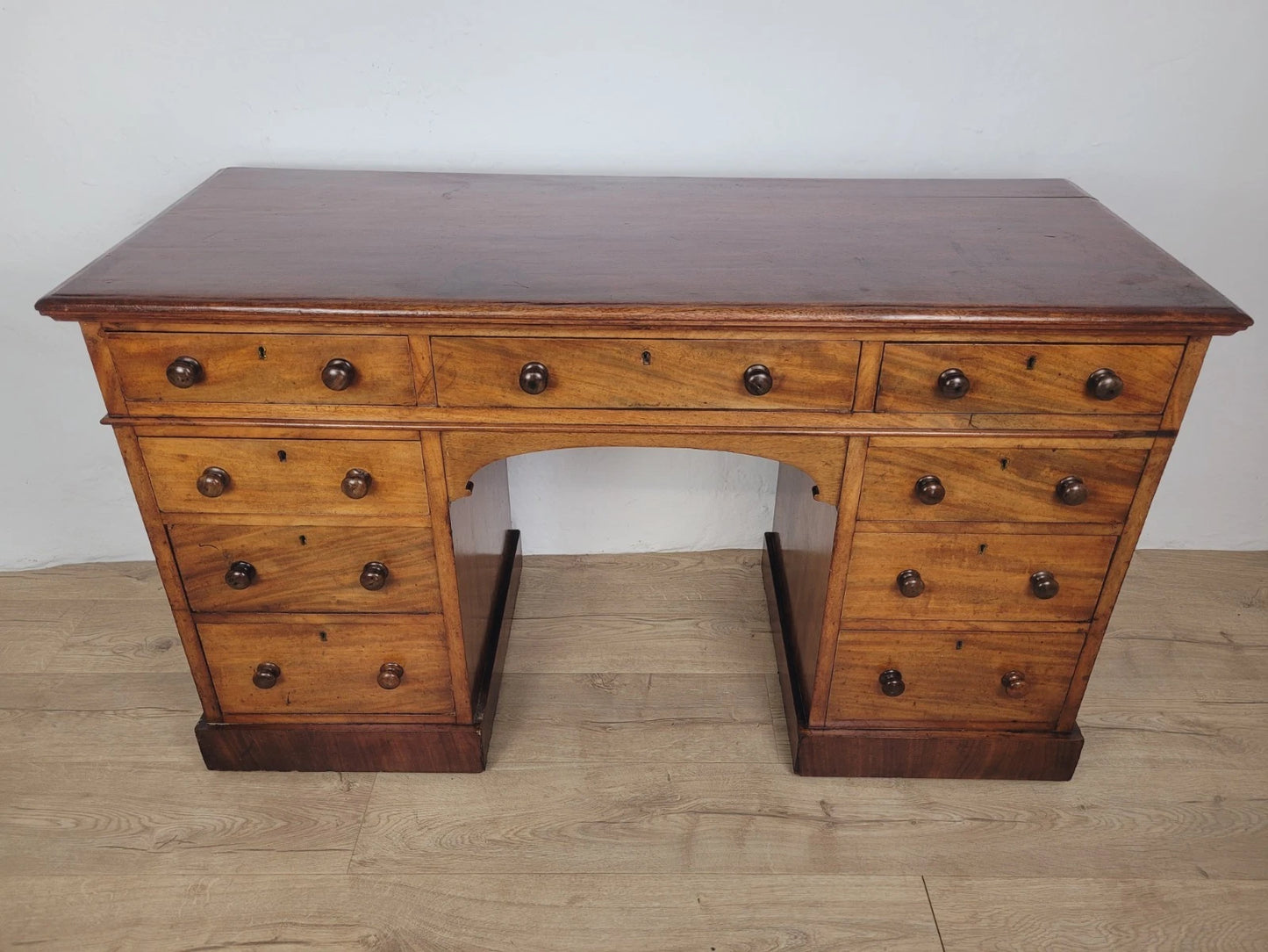 Victorian Writing Desk Knee Hole 19th Century English Antique Delivery Available