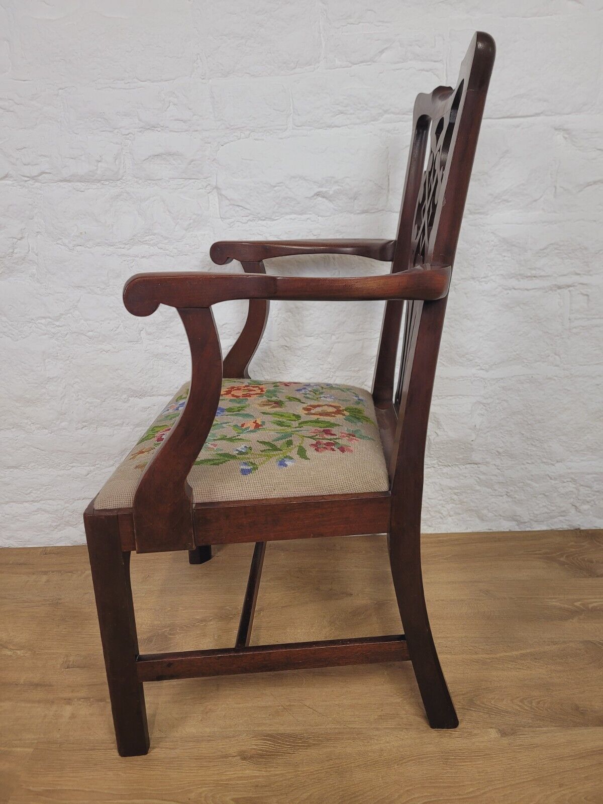 Victorian Armchair Chippendale Style Pierced Splat Back Postage Available