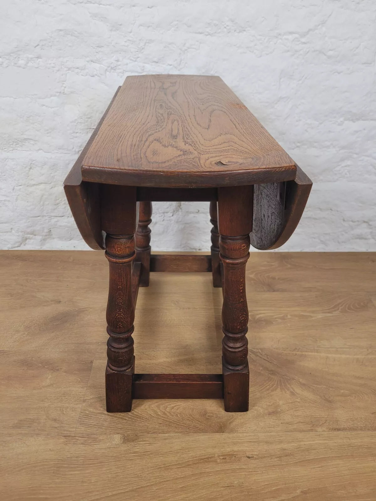 Oak Side Table Drop Leaf Country 19th Century Antique Postage Available