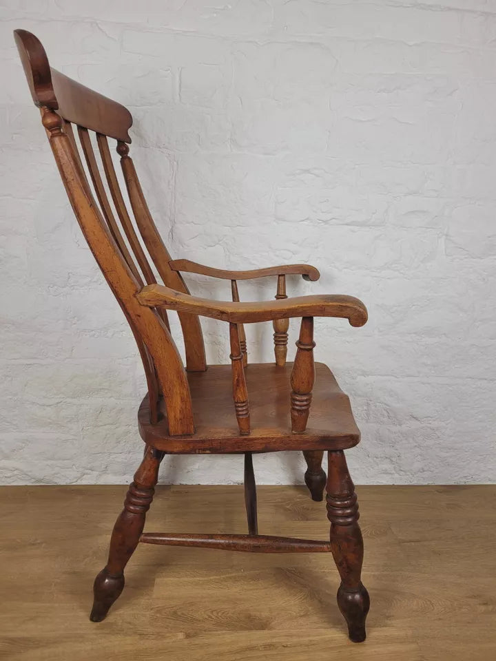 Farmhouse Kitchen Armchair Victorian Country Walnut C19th Delivery Available