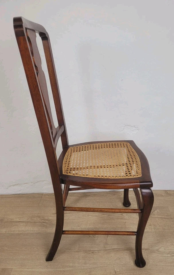 Cane Bedroom Chair Vintage Mid 20th Century Queen Anne Legs Postage Available