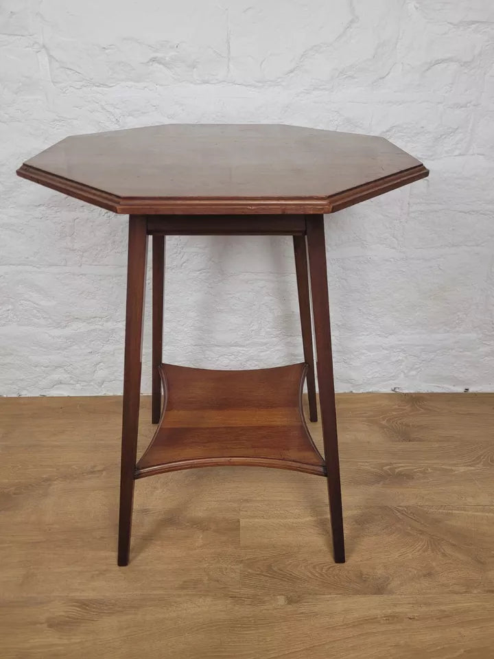 Edwardian Octagonal Occasional Table Mahogany English Postage Available