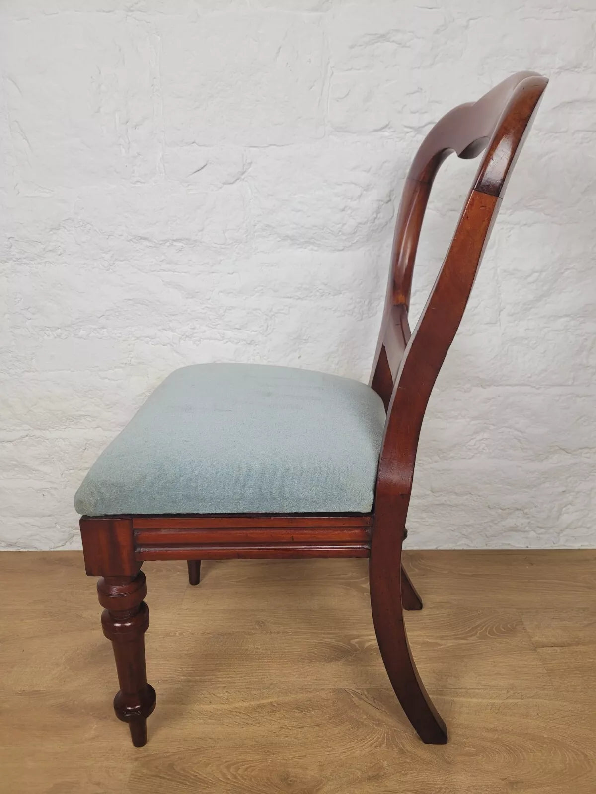 Victorian Dining Chair Balloon Back Upholstered English 19thC Postage Available