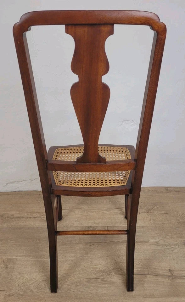 Cane Bedroom Chair Vintage Mid 20th Century Queen Anne Legs Postage Available