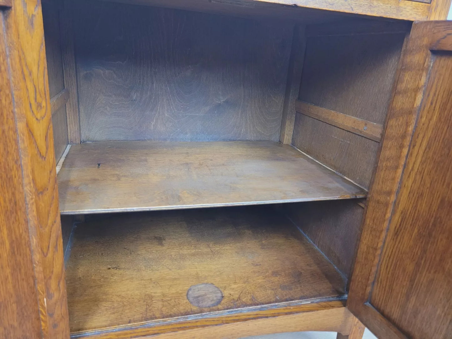 Oak Cupboard Cabinet Blanket Box Early 20th Century Postage Available