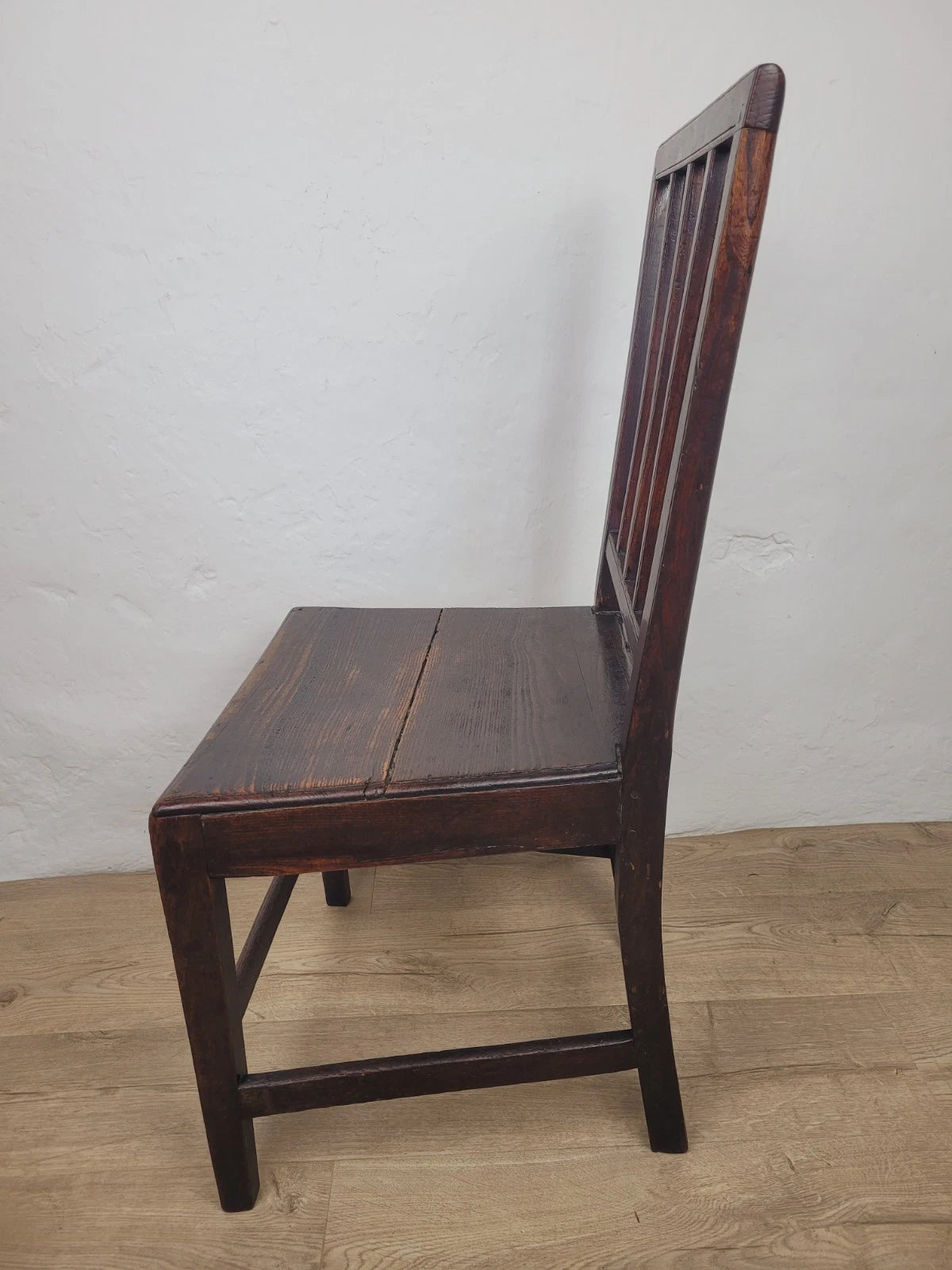 Victorian Kitchen Chair Oak Rail Back 19th Century Antique Postage Available