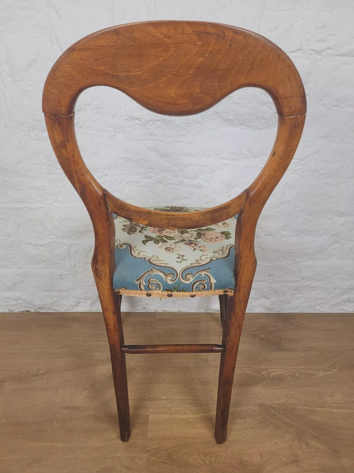 Fruitwood Dining Chair Victorian Balloon Back Upholstered Postage Available