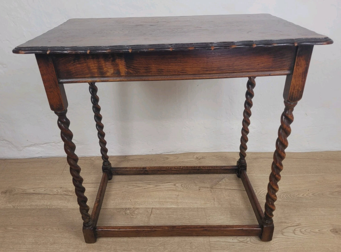 Barley Twist Side Table English Country 19th Century Antique Postage Available