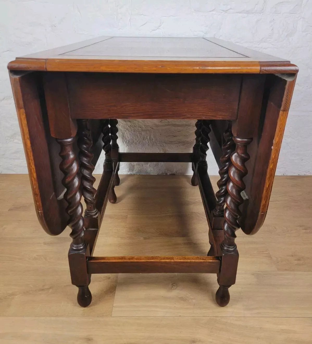 Drop Leaf Dining Table Oak Country English Barley Twist Delivery Available