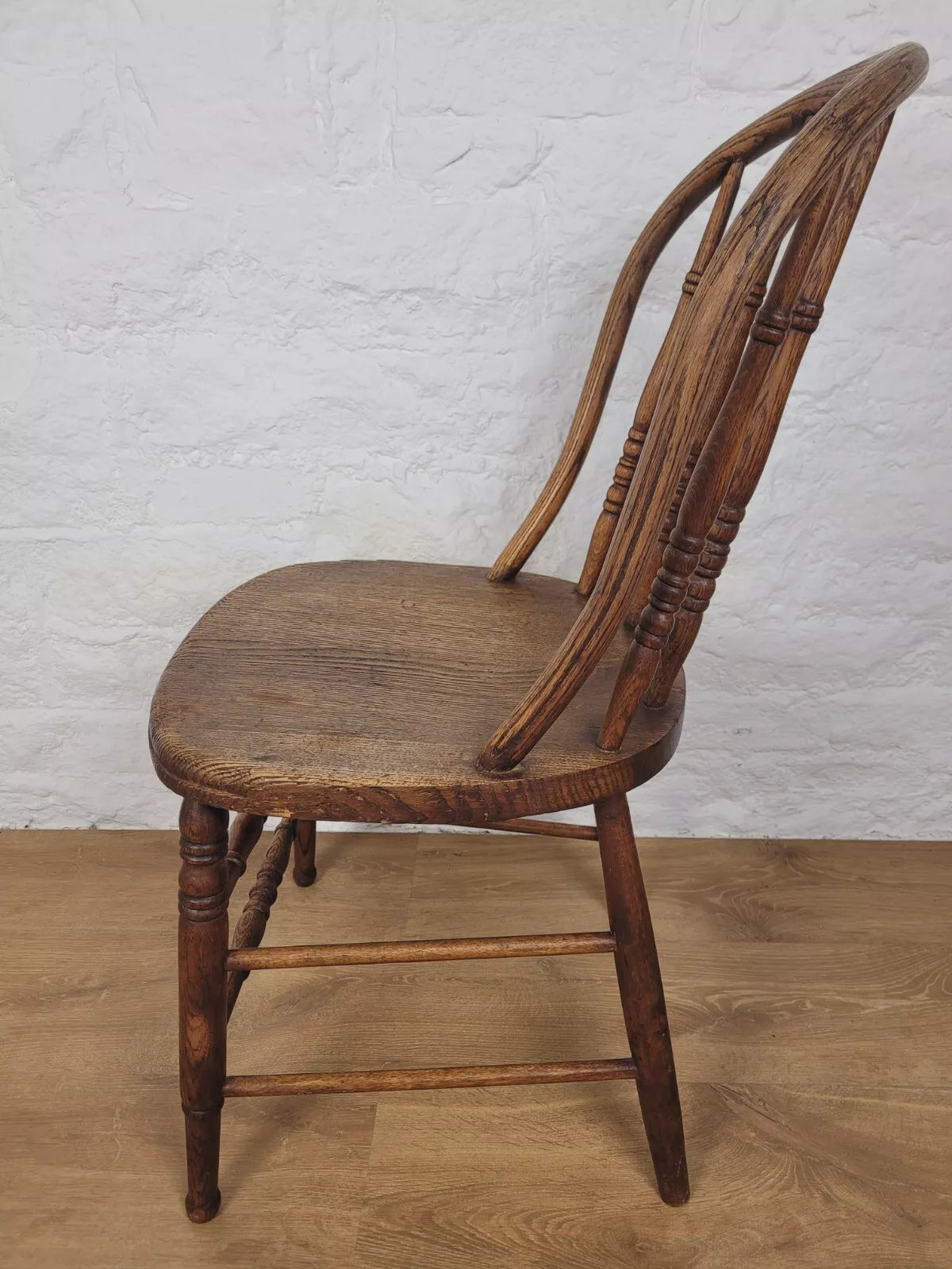 Victorian Windsor Kitchen Chair Oak Spindle Back Country Postage Available