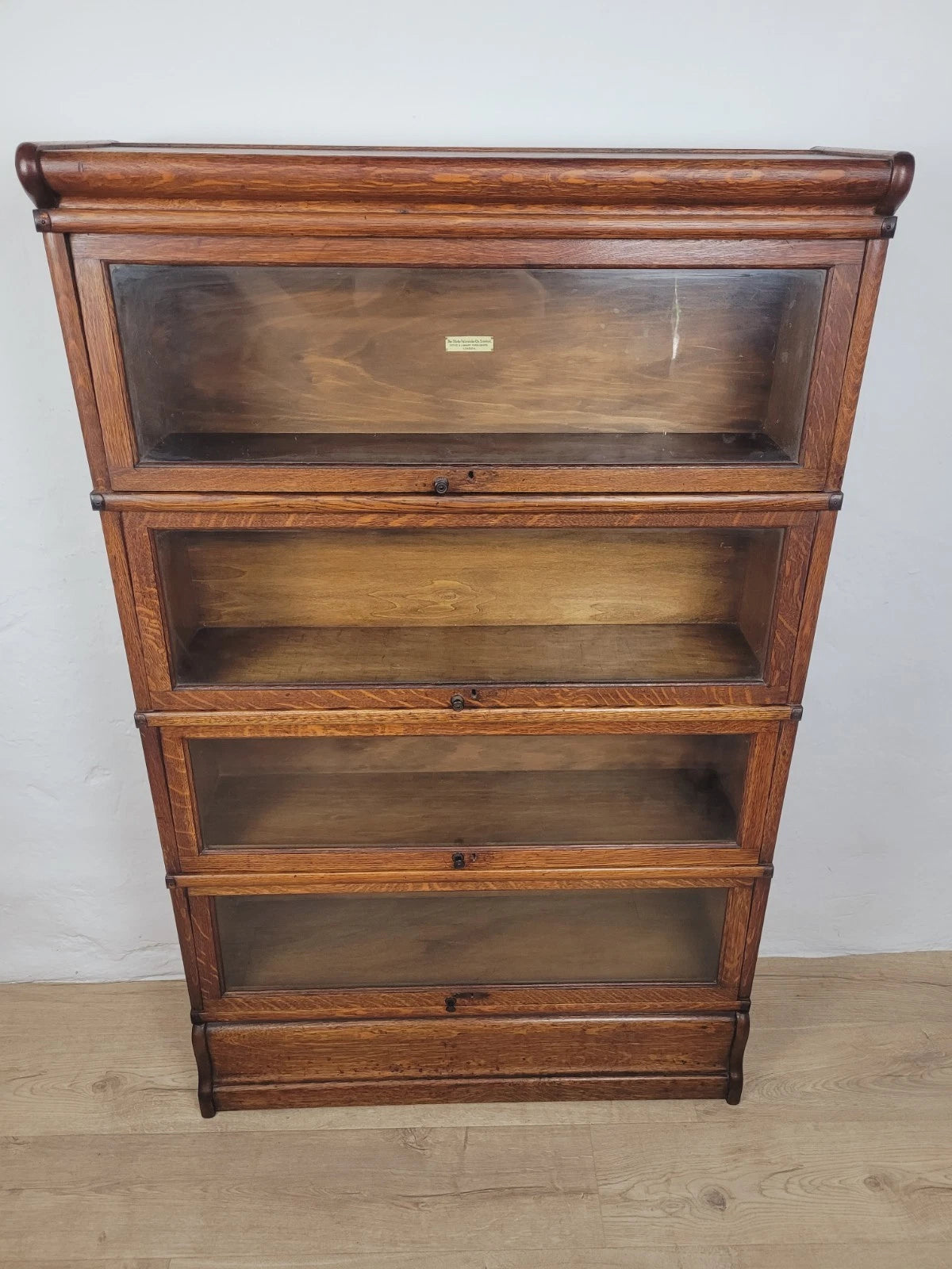 Globe Wernicke Bookcase Stackable Glass Doors Oak Antique Delivery Available