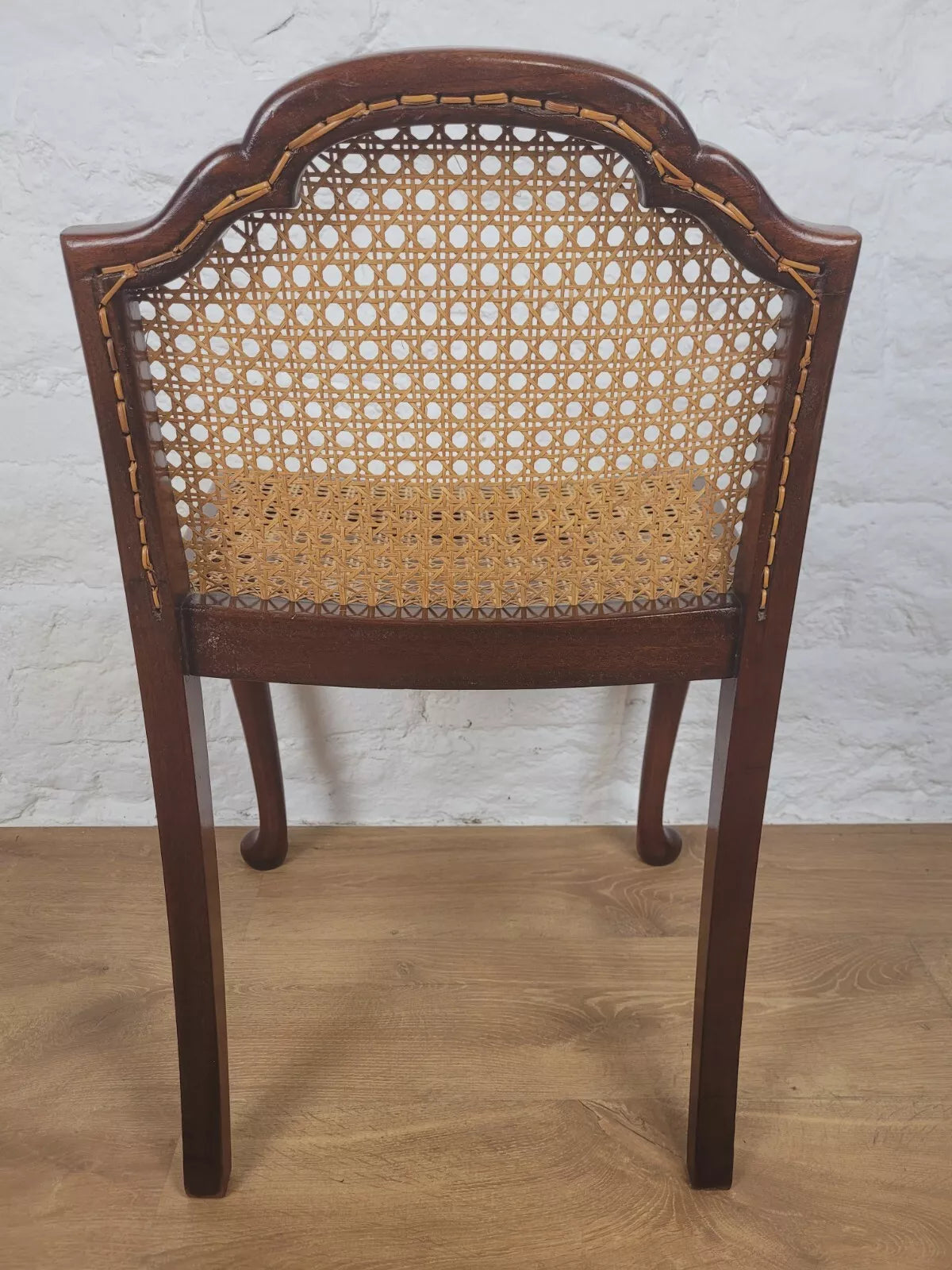 Victorian Cane Bedroom Chair Queen Anne Antique Mahogany Postage Available