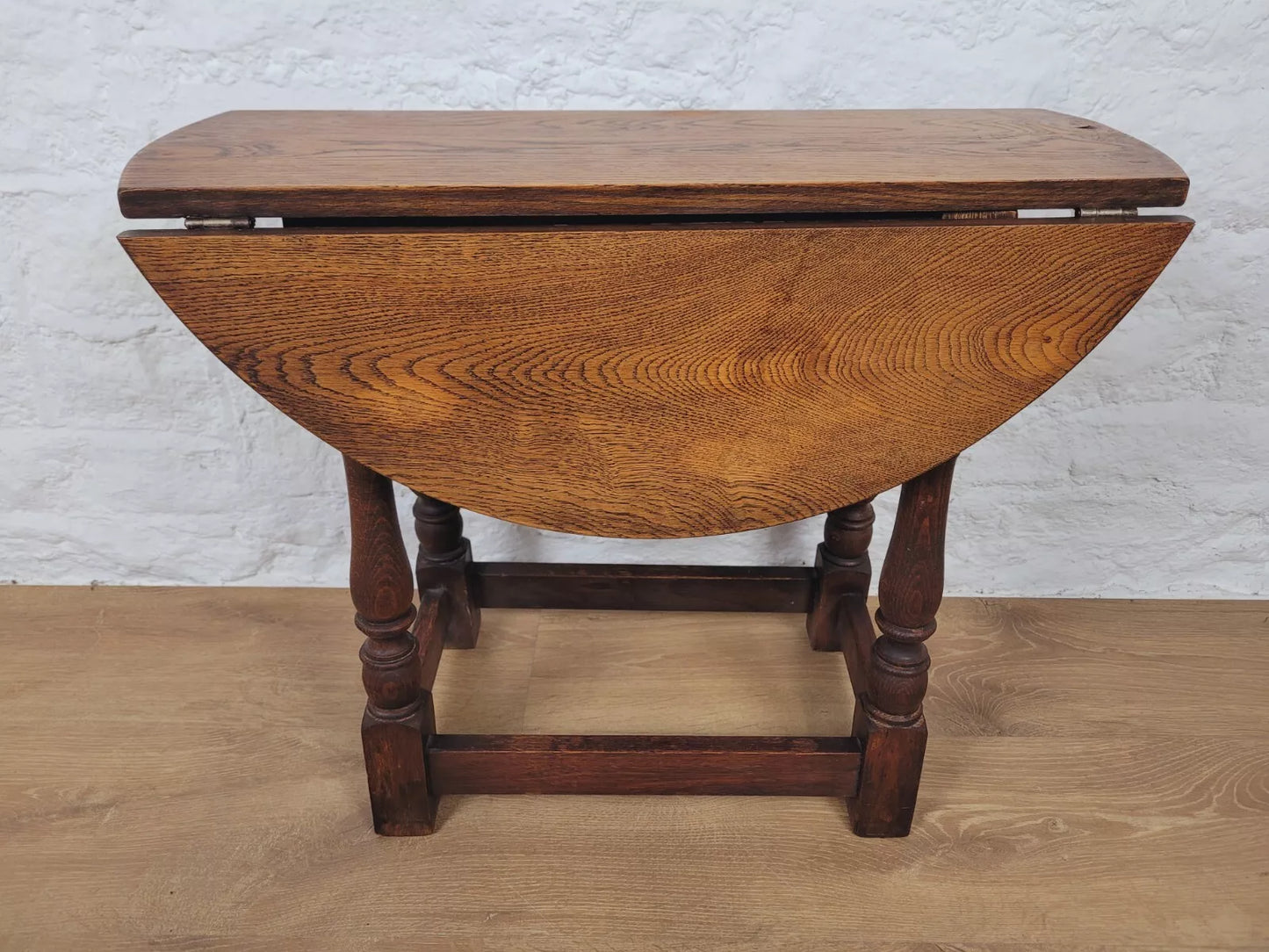 Oak Side Table Drop Leaf Country 19th Century Antique Postage Available