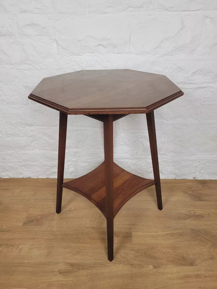 Edwardian Octagonal Occasional Table Mahogany English Postage Available