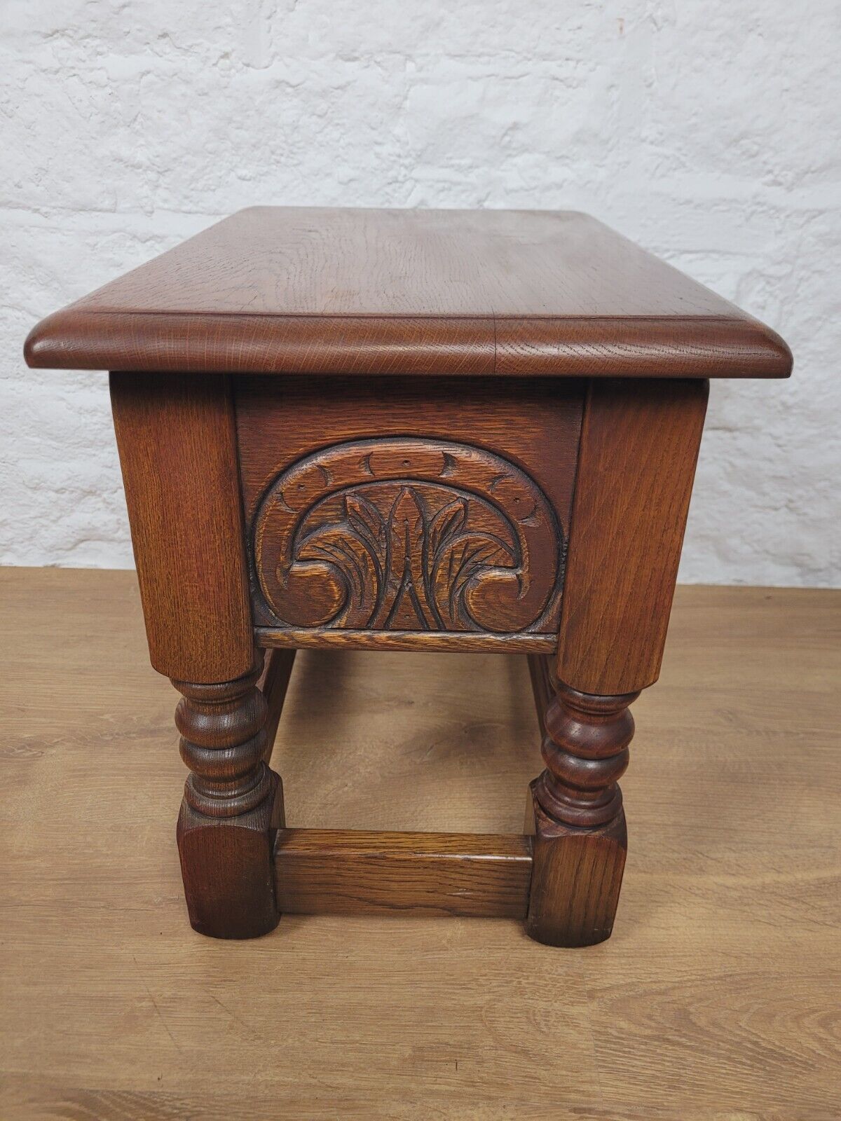 Oak Slipper Box 'Old Charm' Vintage Storage Postage Available