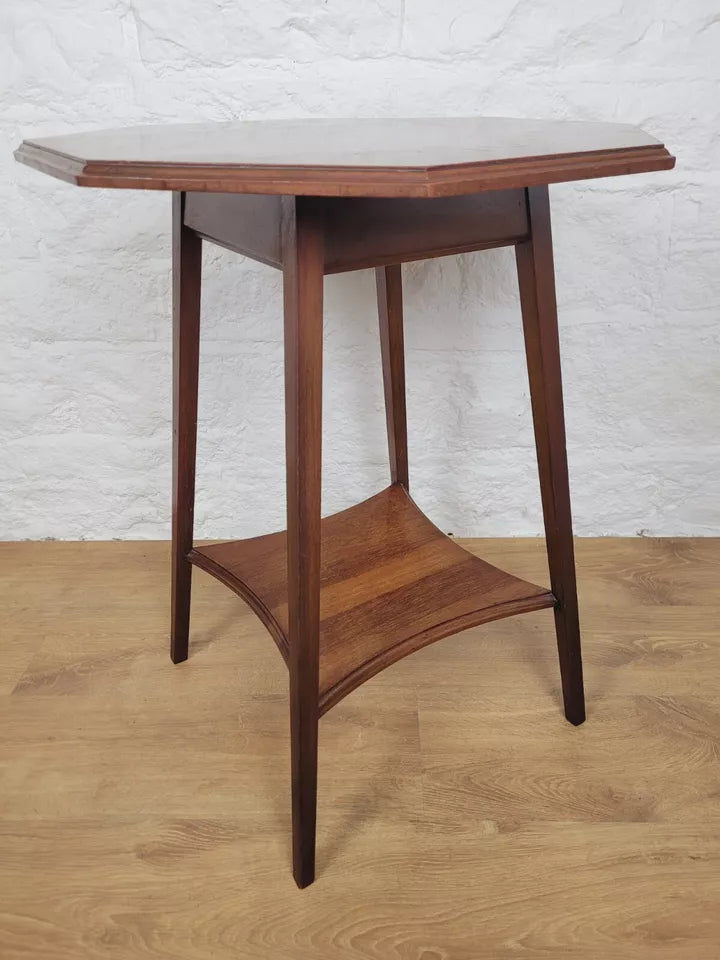 Edwardian Octagonal Occasional Table Mahogany English Postage Available