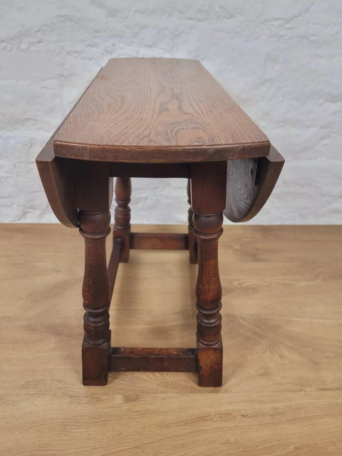 Oak Side Table Drop Leaf Country 19th Century Antique Postage Available