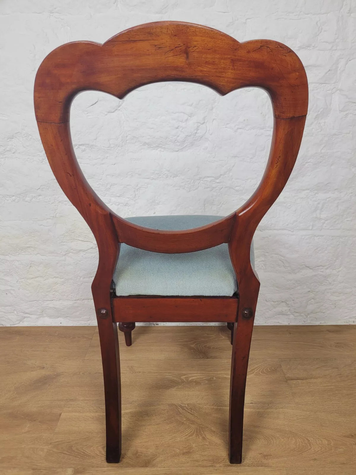 Victorian Dining Chair Balloon Back Upholstered English 19thC Postage Available