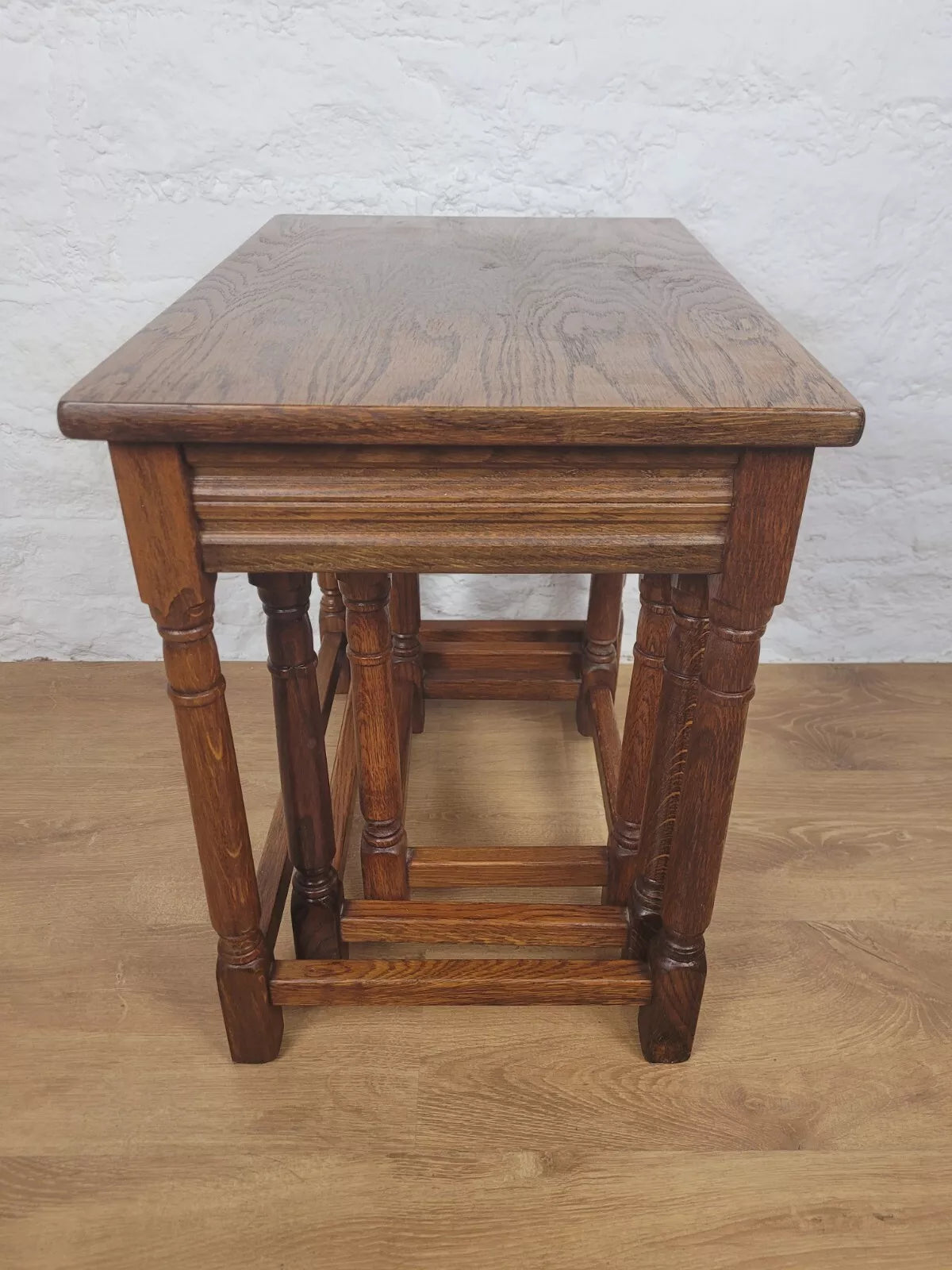 Vintage Nest of Tables Oak Country Rectangular Postage Available