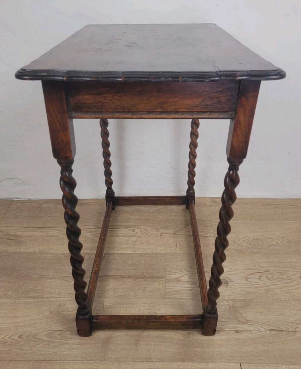 Barley Twist Side Table English Country 19th Century Antique Postage Available