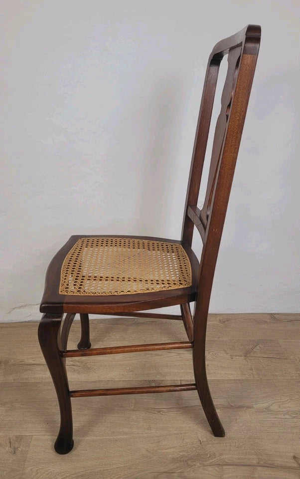 Cane Bedroom Chair Vintage Mid 20th Century Queen Anne Legs Postage Available