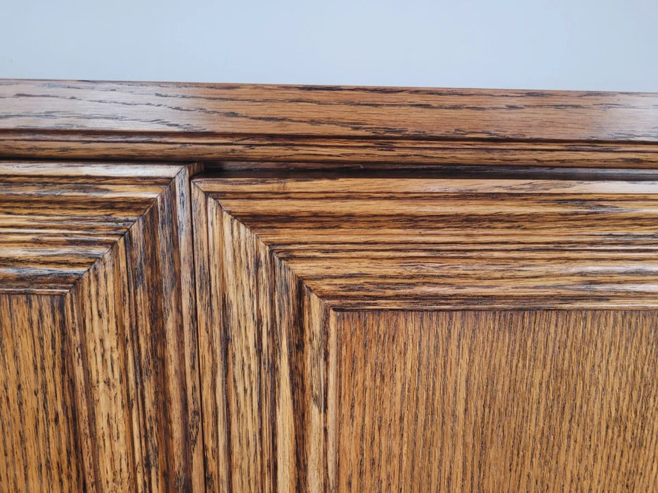 Bedroom Linen Cupboard Vintage Oak Handles Country Rustic Delivery Available