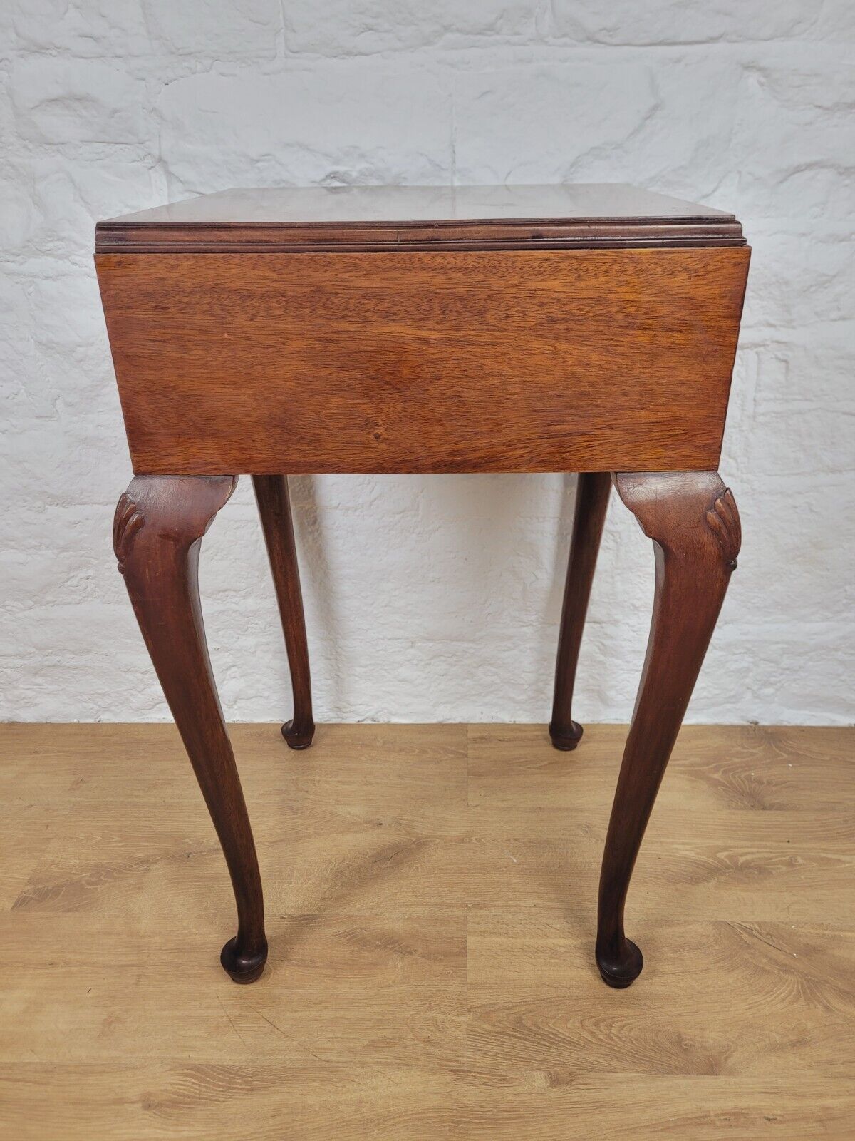 Carved Shell Side Table Victorian Queen Anne Mahogany Drawer Delivery Available