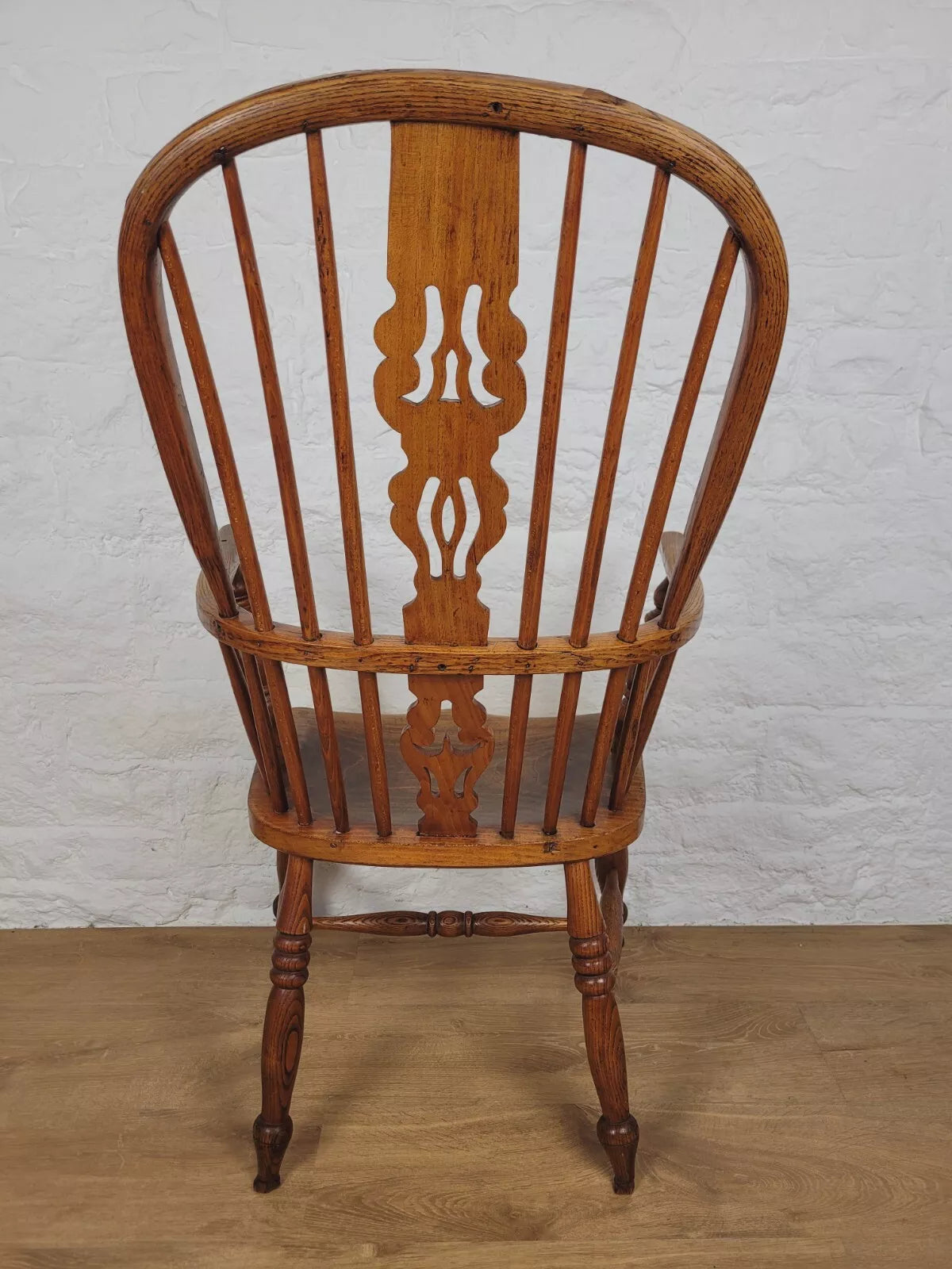 Victorian Windsor Armchair Pierced Splatback Oak Antique 1860s Postage Available