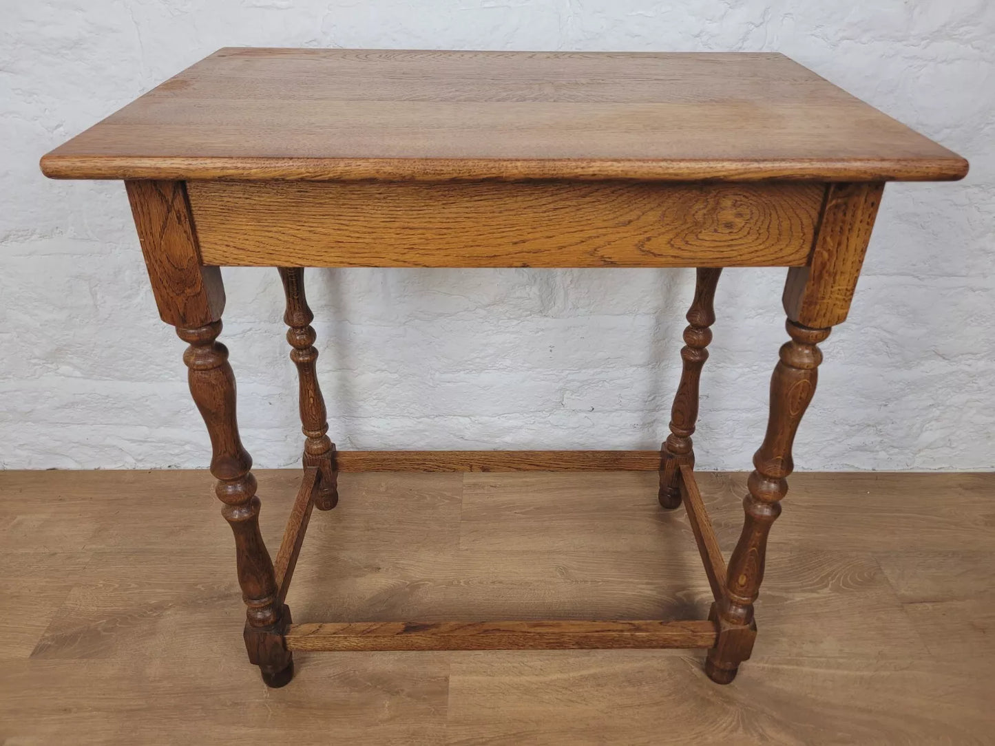 English Side Table Oak Mid Century Hall Table Drawer Country Postage Available