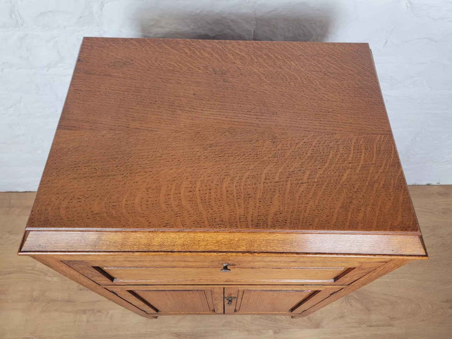 Oak Cupboard Cabinet Blanket Box Early 20th Century Postage Available