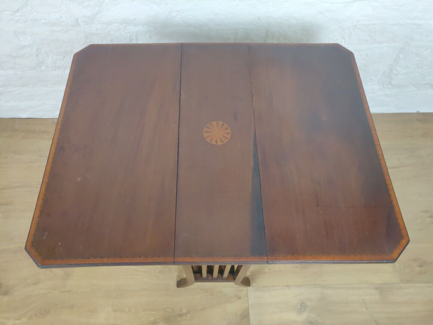 Sutherland Table Drop Leaf Satinwood Cross Banded Edwardian Postage Available