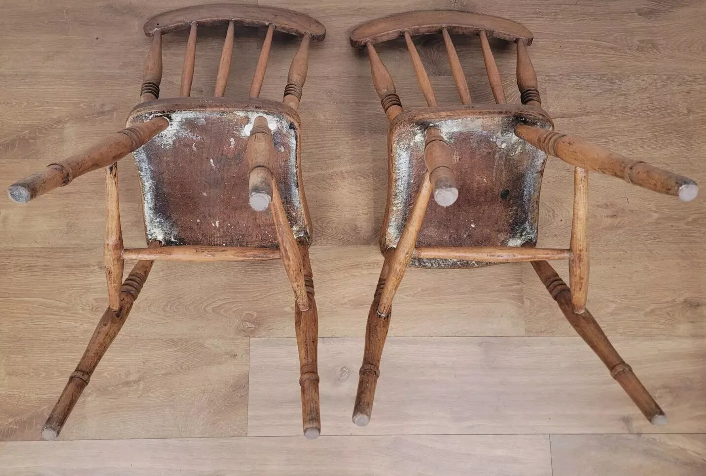 Pine Kitchen Chairs Country Pair Farmhouse Vintage Postage Available