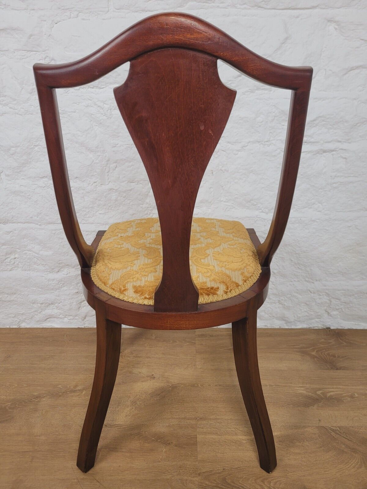 Edwardian Inlaid Dining Chair Floral Upholstered Postage Available