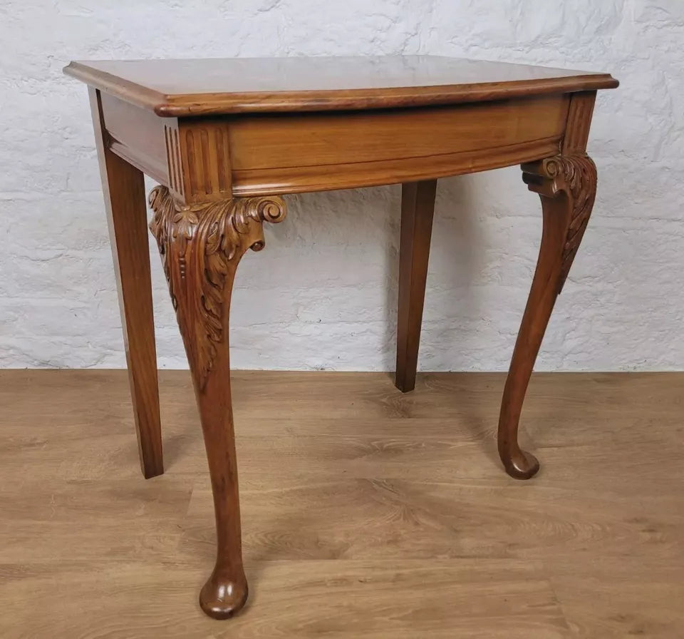 Walnut Occasional Side Table Carved Vintage Antique Style Postage Available