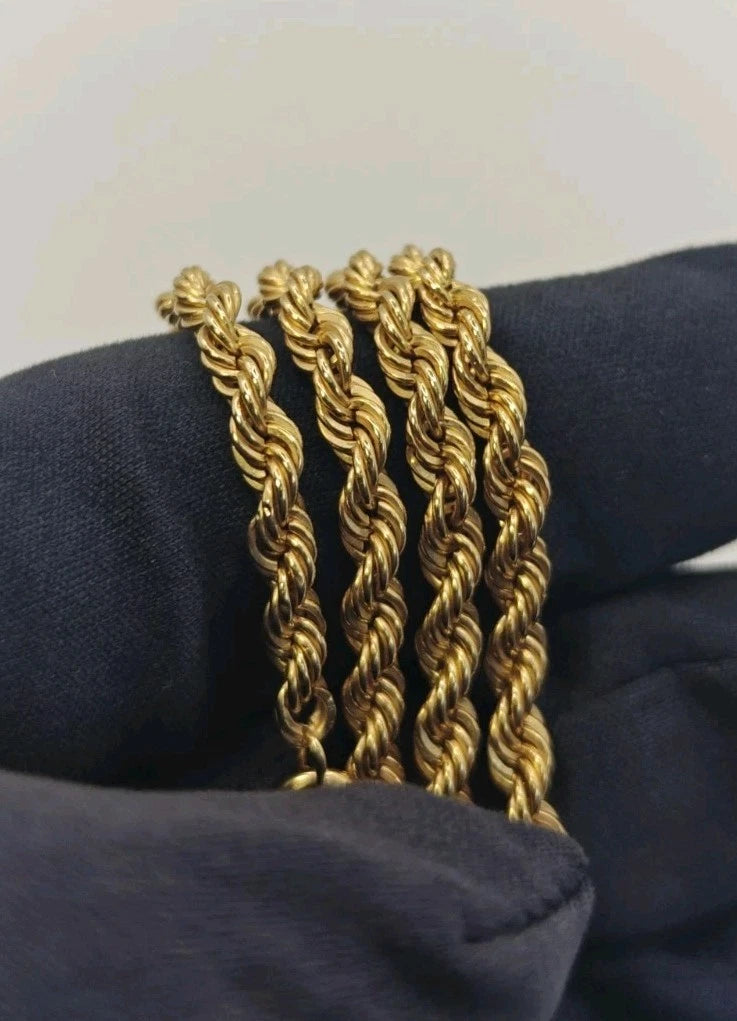 18ct Yellow Gold Rope Twist Necklace 18.5" Postage Available
