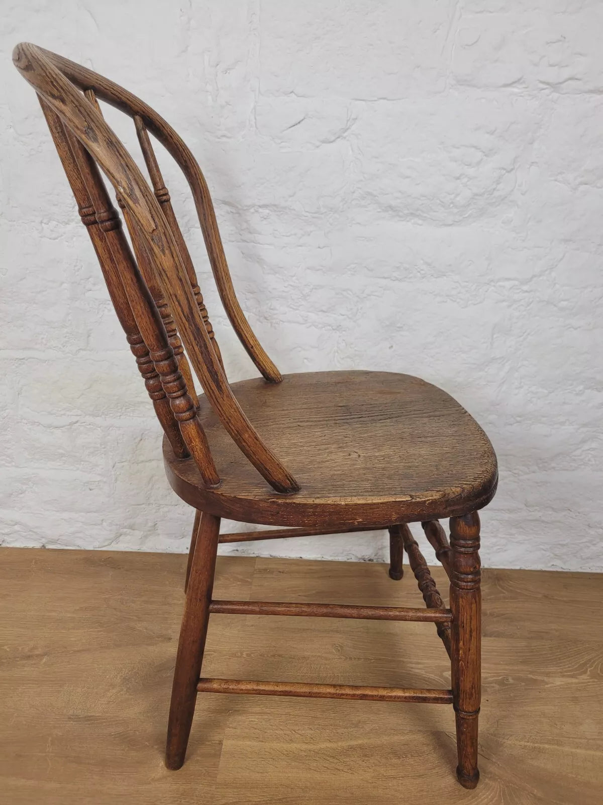 Victorian Windsor Kitchen Chair Oak Spindle Back Country Postage Available