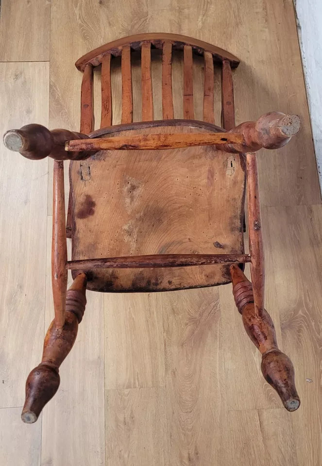 Farmhouse Kitchen Armchair Victorian Country Walnut C19th Delivery Available