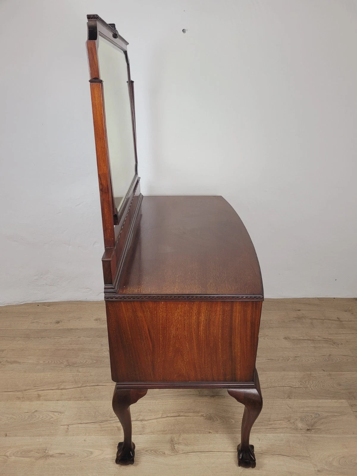 Vintage Dresser Vanity Bow Front Ball and Claw Footed 1960s Delivery Available