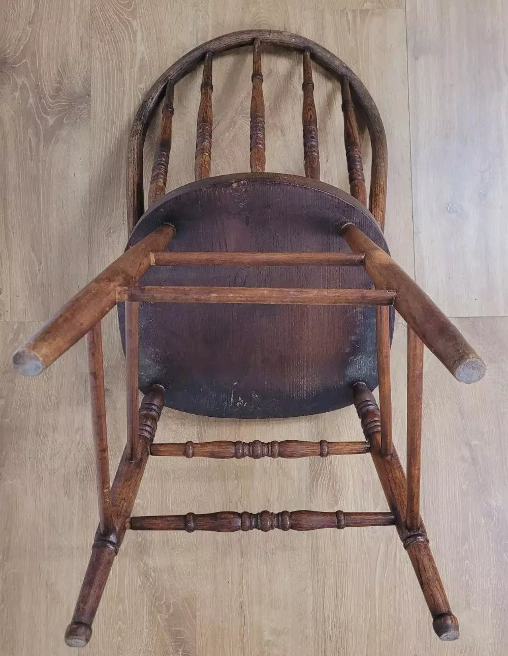 Victorian Windsor Kitchen Chair Oak Spindle Back Country Postage Available