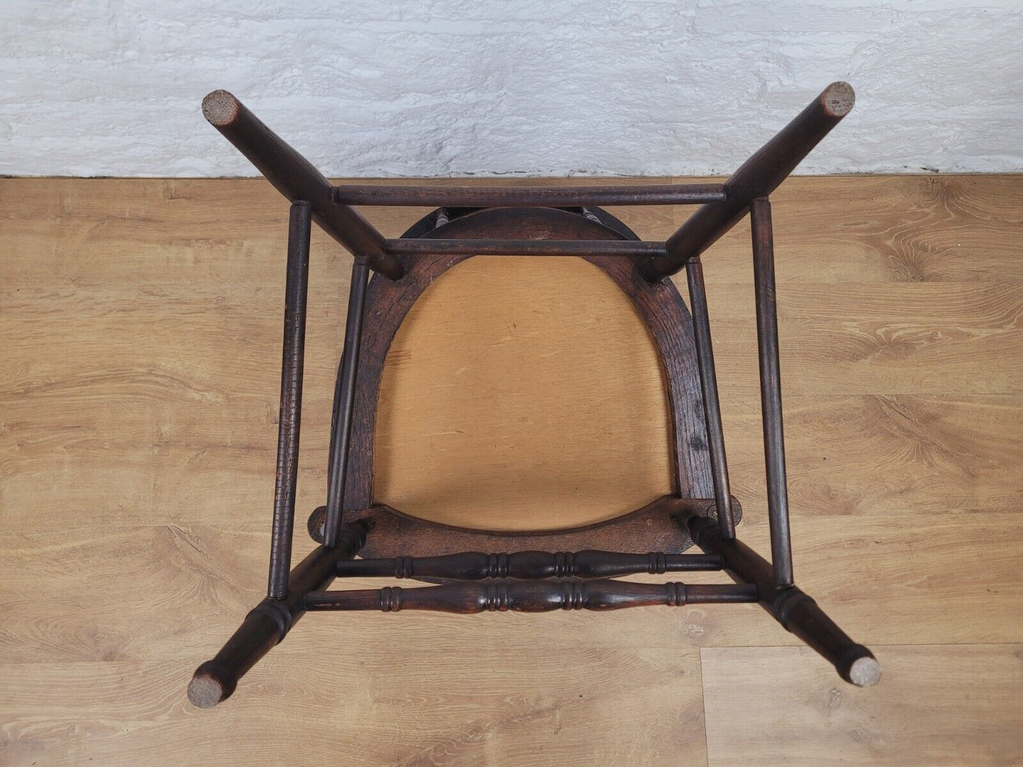 Spindle Back Elbow Chair Edwardian Oak Postage Available