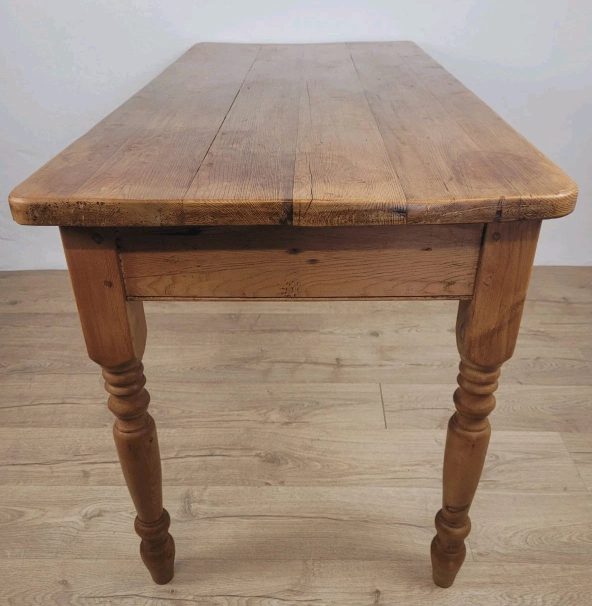 Victorian Kitchen Table Pine Porcelain Farmhouse Rustic 19thC Delivery Available