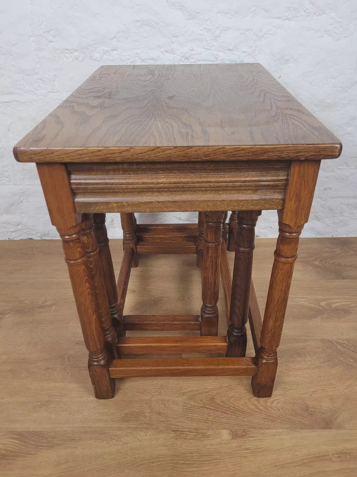 Vintage Nest of Tables Oak Country Rectangular Postage Available