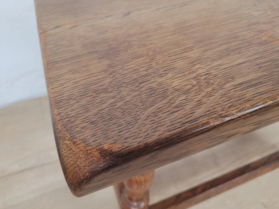 Oak Occasional Side Table Vintage Rectangular Country Postage Available