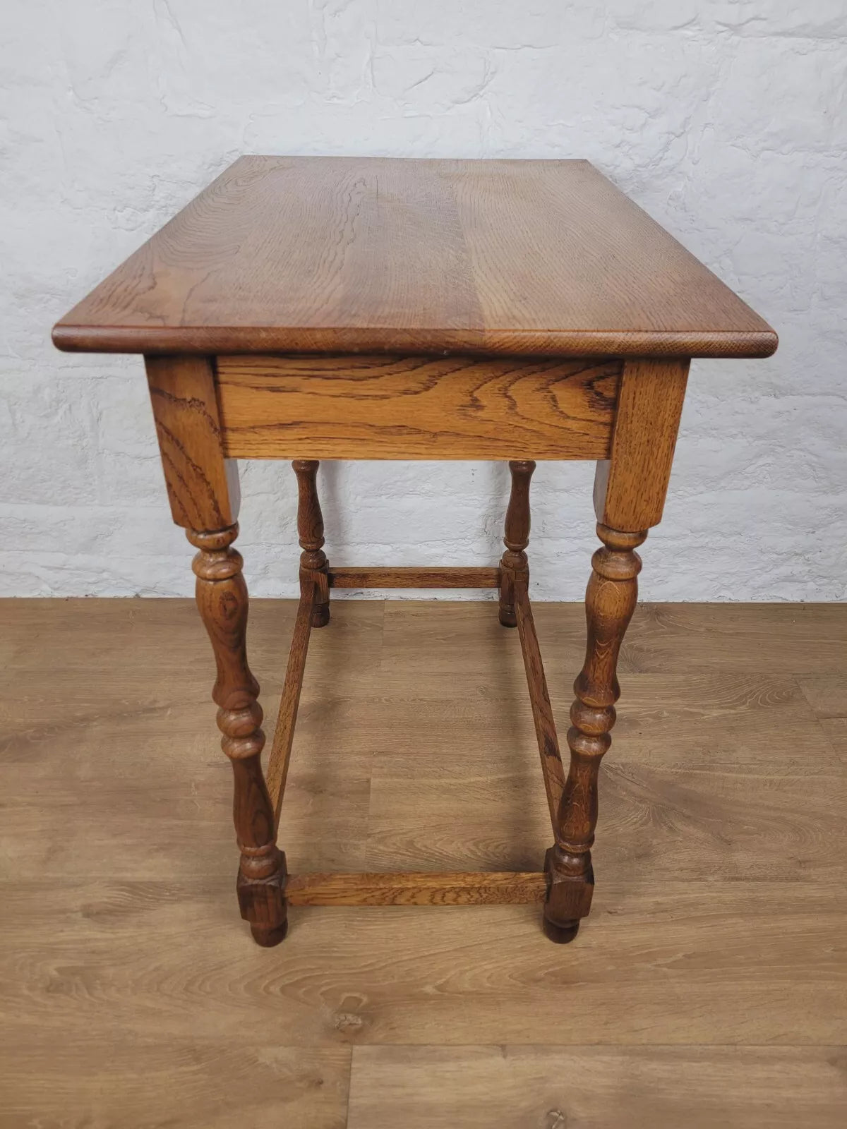 English Side Table Oak Mid Century Hall Table Drawer Country Postage Available