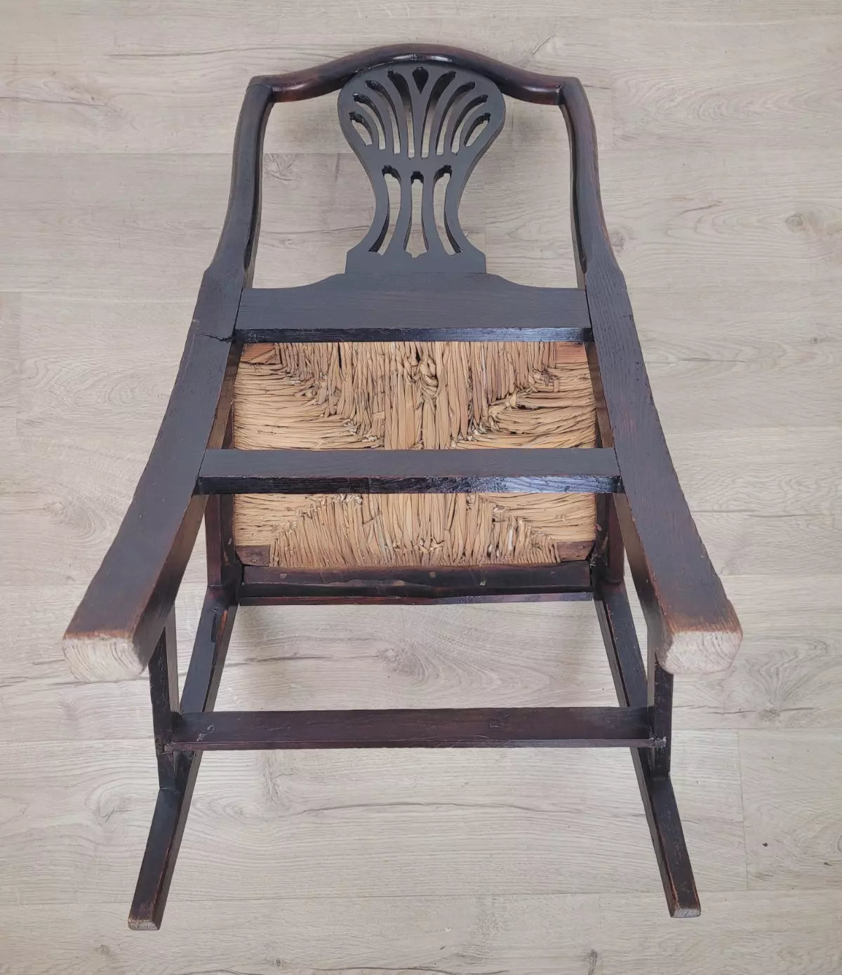 Country Side Chair Cane Pierced Back Antique 19th Century Postage Available