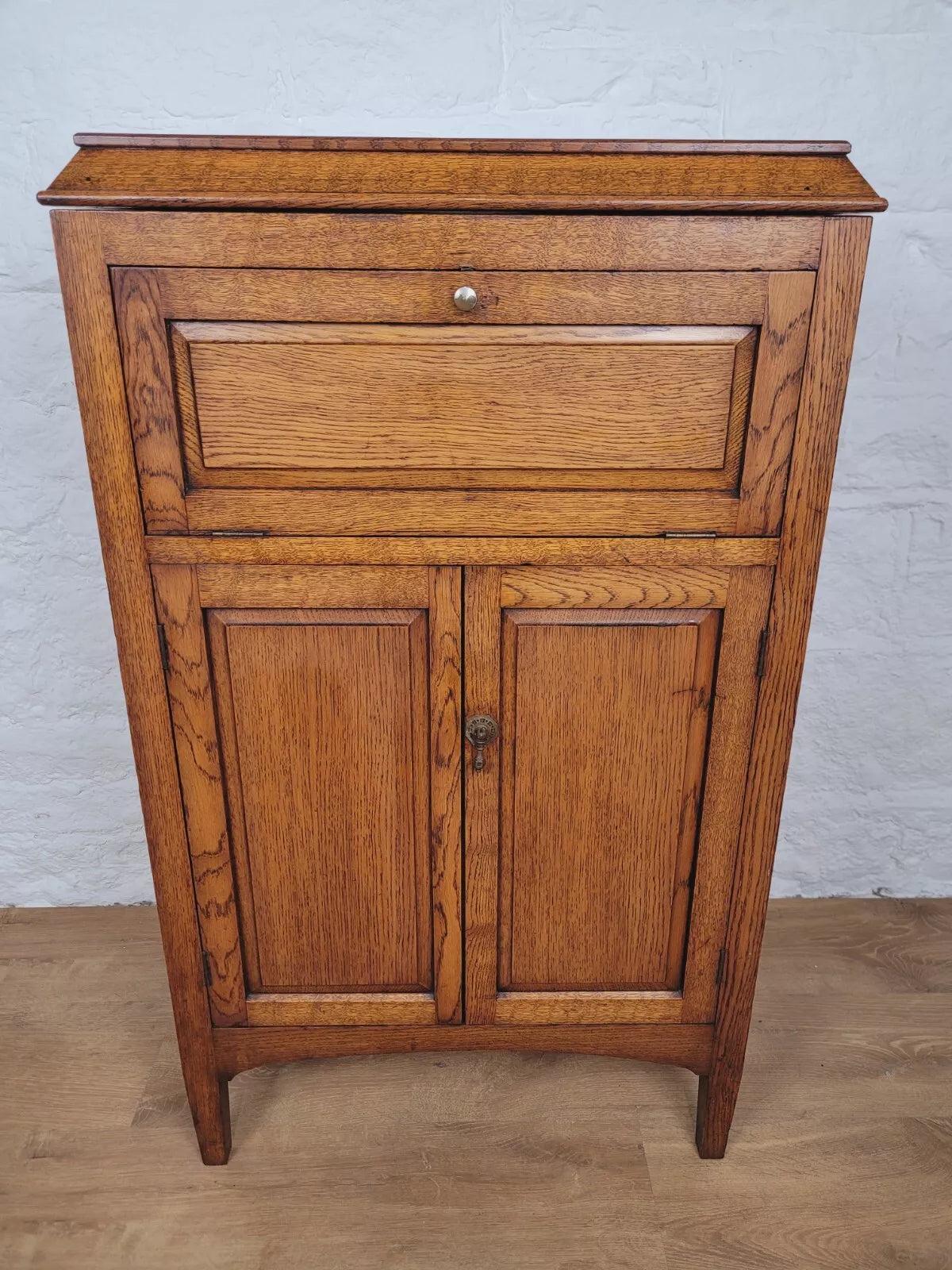 Oak Cupboard Cabinet Blanket Box Early 20th Century Postage Available