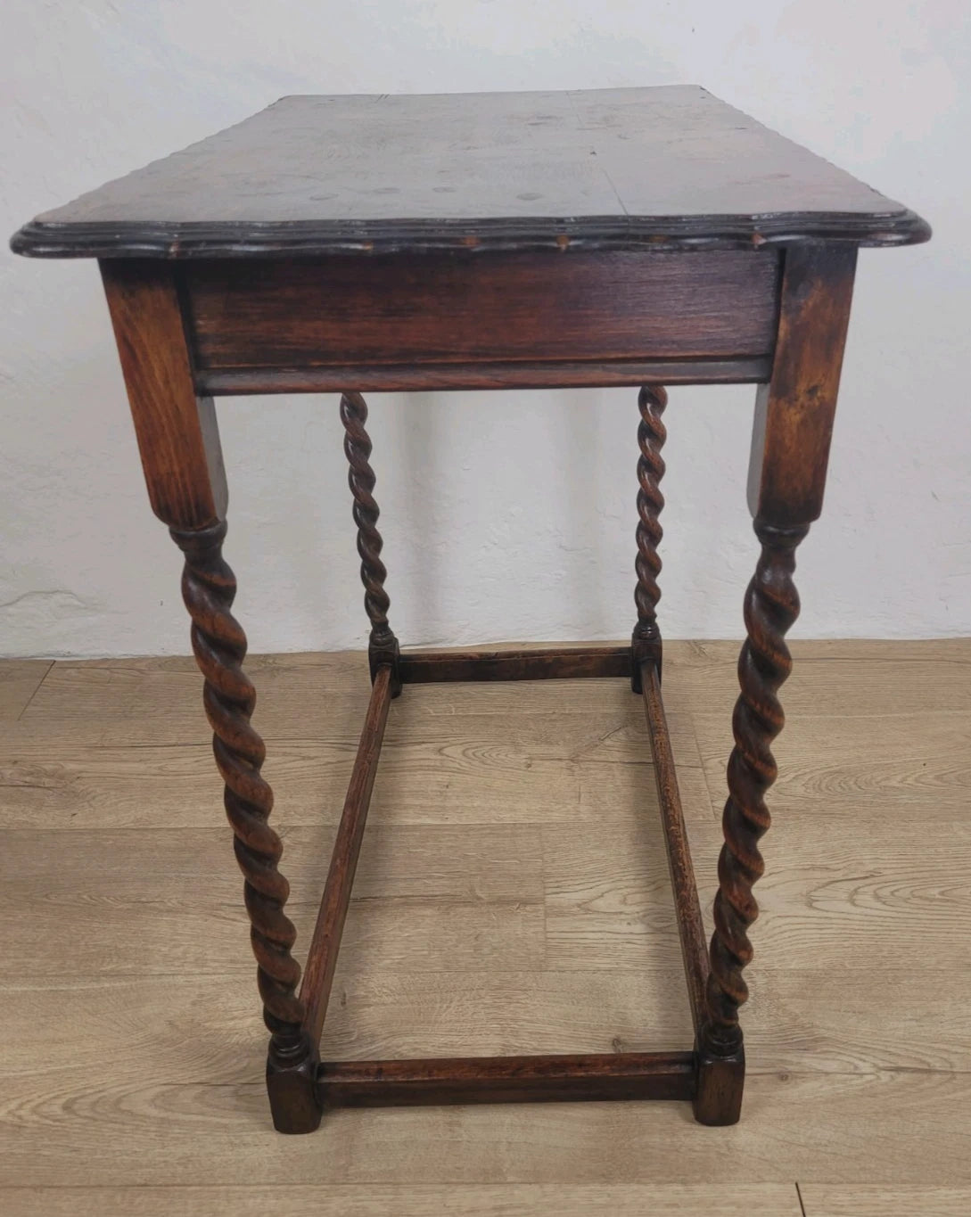 Barley Twist Side Table English Country 19th Century Antique Postage Available